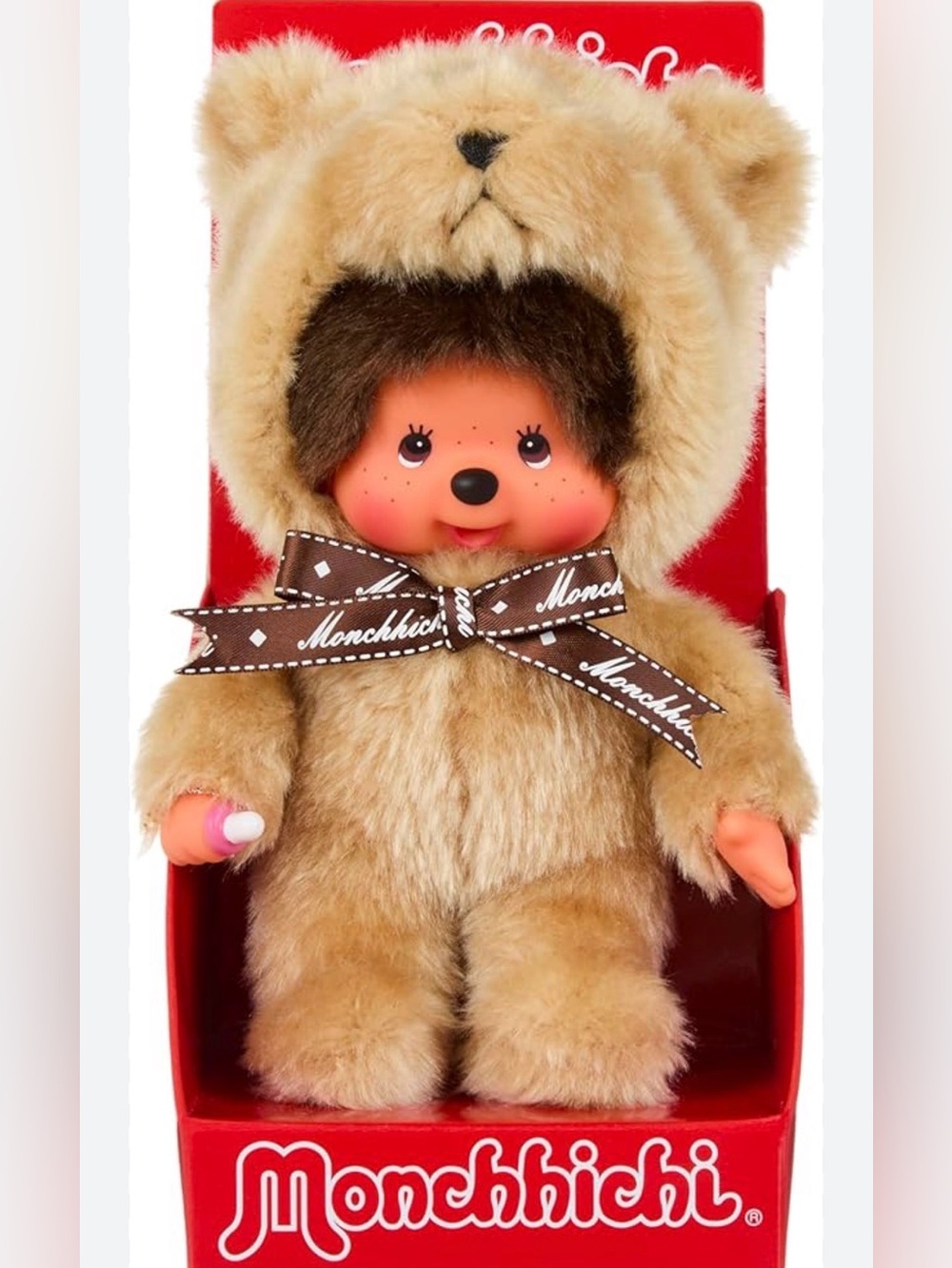 Sekiguchi Monchhichi Brown Teddy Bear -Classic Kids Toy